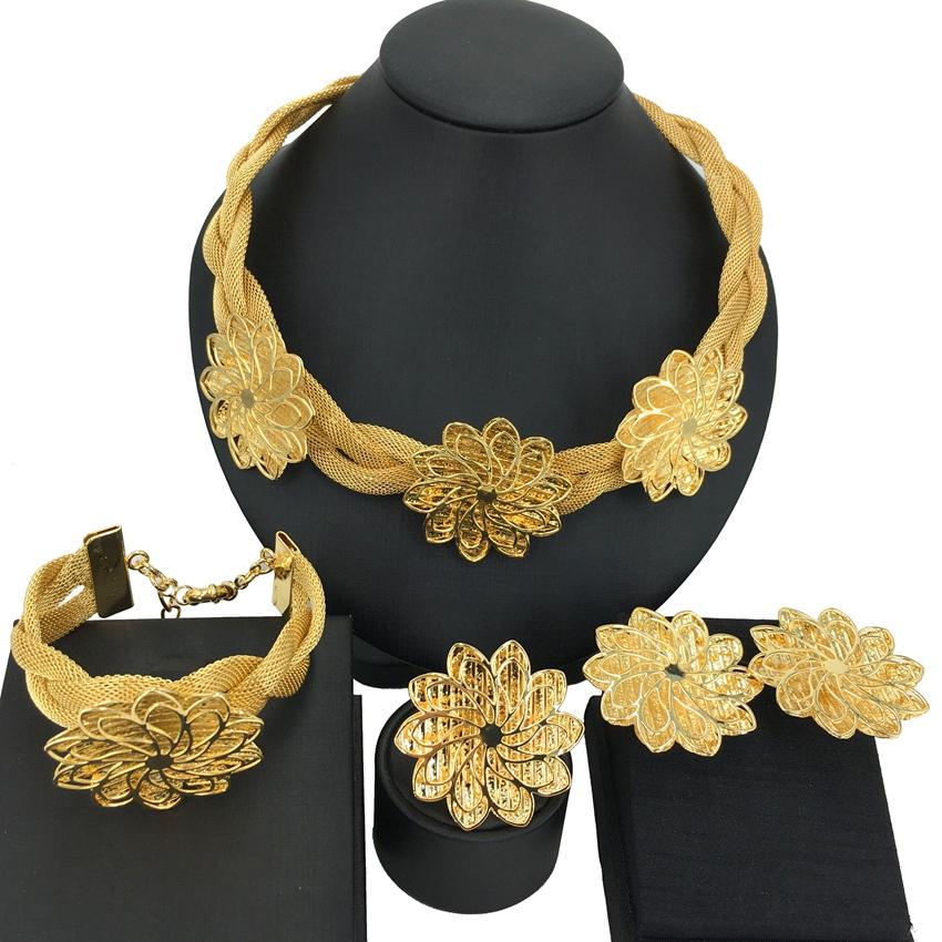 

High Quality Dubai Goldplated Jewelry for Women Brazilian Gold Plated Jewelry Sets