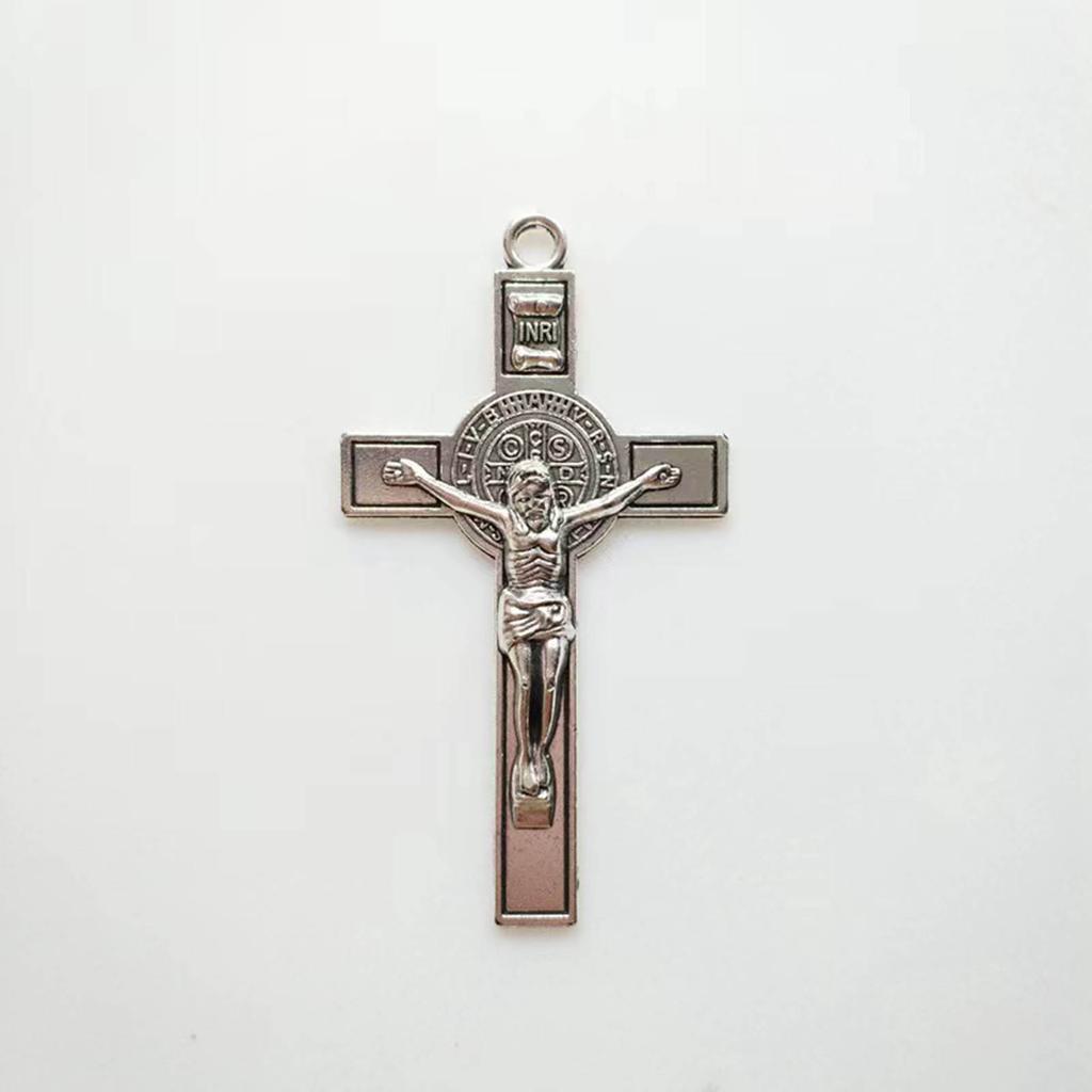 Modischer Kruzifix-Anhänger Choker Religiöse Kreuzkette Exquisite Metallanhänger Schlüsselbein-Ketten Damenschmuck