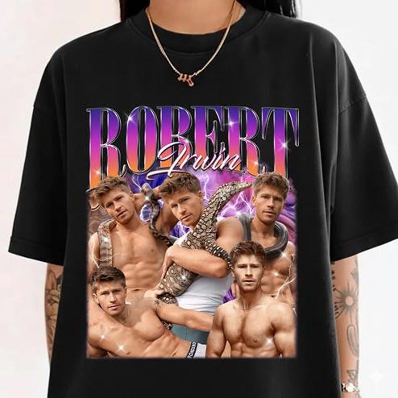 

Robert Irwin Bootleg Unisex T-Shirt, Robert Irwin Retro 90s Unisex T-Shirt XL