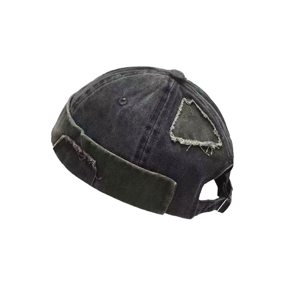 Neue Retro Krempenlose Mütze Verstellbare Vintage Melonen-Docker-Kappe Aufgeschlagene Hip-Hop-Beanie Sommer Frühling Vermieter-Mütze