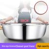 Stainless Steel Basin, Large/Extra-Large: Ideal for Washing Vegetables, Mixing Dough, or Bathing.