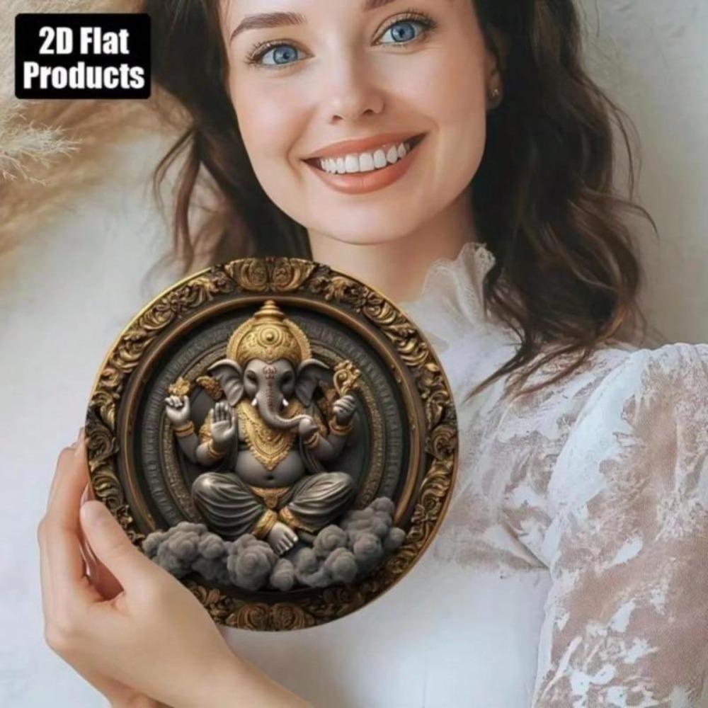 Eisen Wandkunst Ganesh Heimdeko Café Büro Geschenk Feiertagsparty