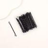Black U-Shaped Steel Hair Clip for Buns - Women's Hair Accessory