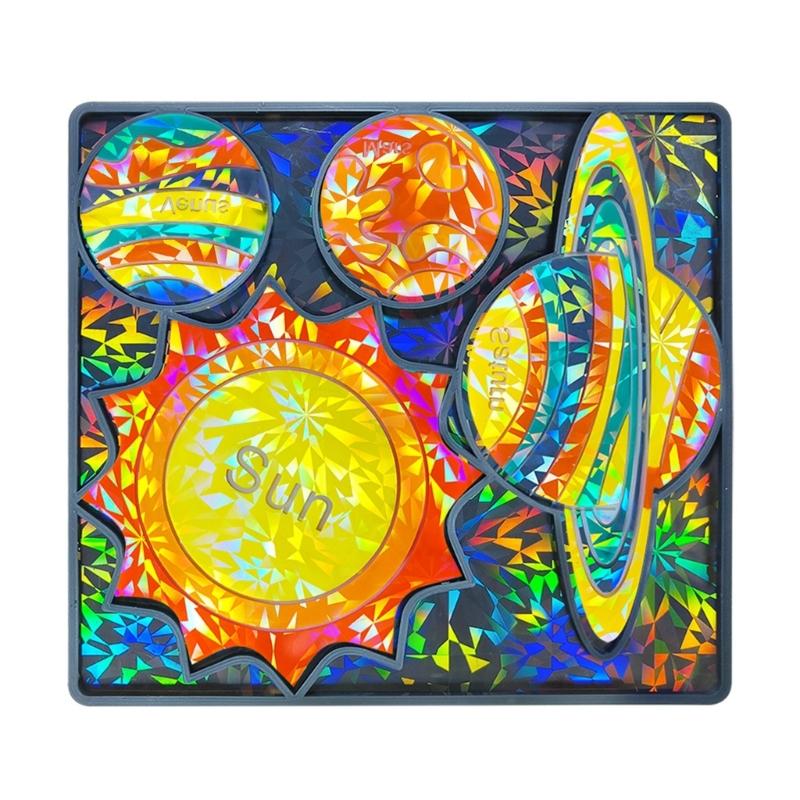 DIY Solar System Coaster Silicone Mould Holographic Epoxy Resin Mold DIY Ornaments Mold Handmade Crafts Tool Easy Clean