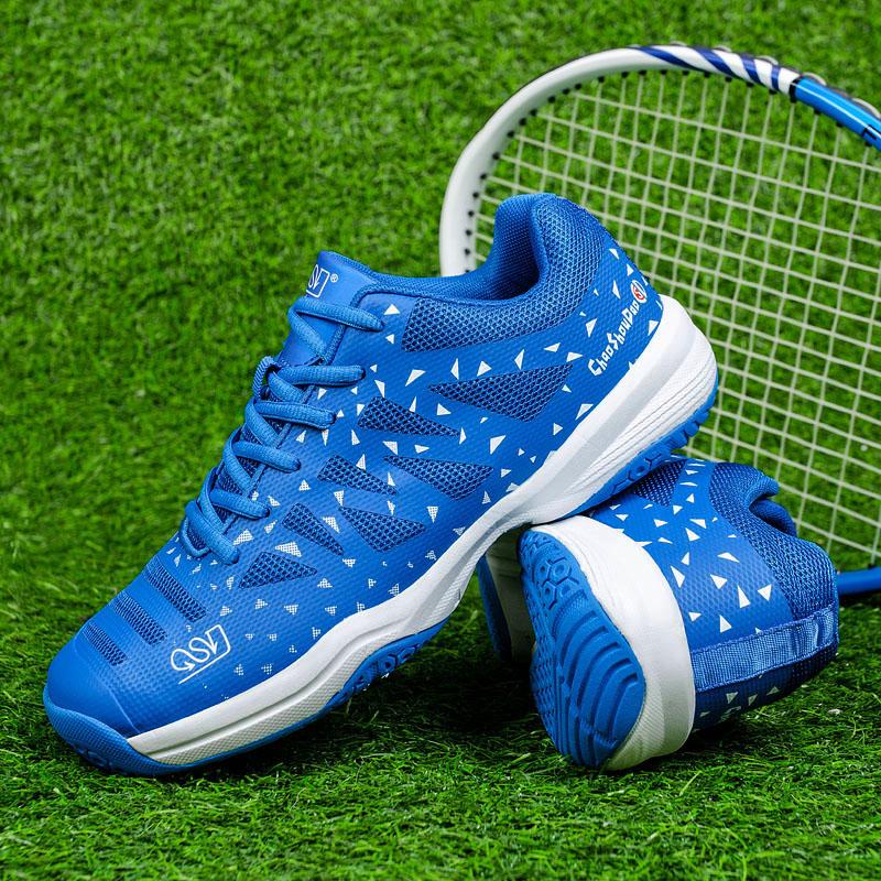 Absorção de choque do casal anti-skid resistente ao desgaste moda ao ar livre sapatos de badminton sapatos de vôlei treinamento sapatos esportivos