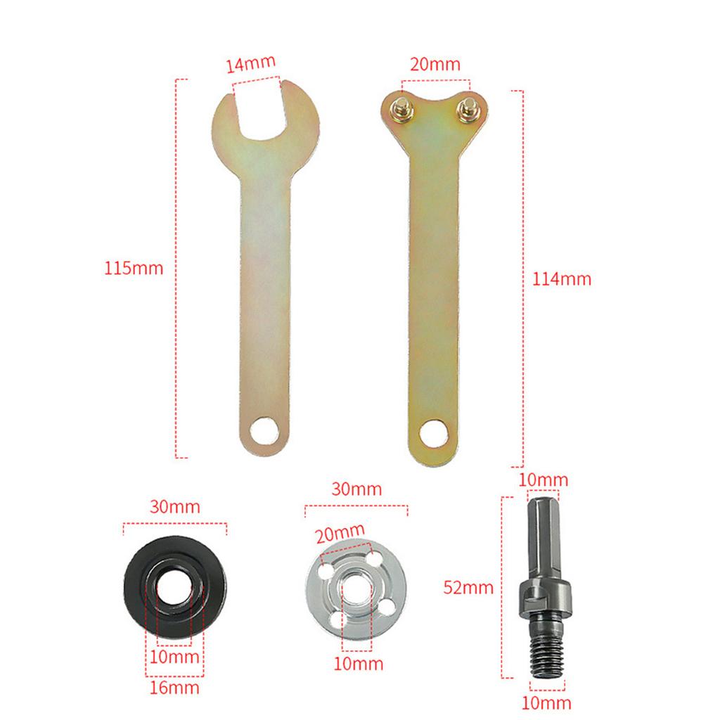 Elektrická vrtačka, konverzní úhelník/bruska, ojnice kompatibilní s adaptérem držáku rukojeti lešticího kotouče a řezného kotouče