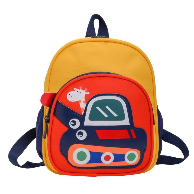 Kindergarten Small And Medium Class Baby Schoolbag Cartoon Cute Small Excavator Boys And Girls Backpack Children'S Backpack