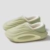 Winter Thickened Slip Resistant Lined Slippers Lightweight EVA Indoor Outdoor Home Leisure Shoes with Soft Fabric Lining