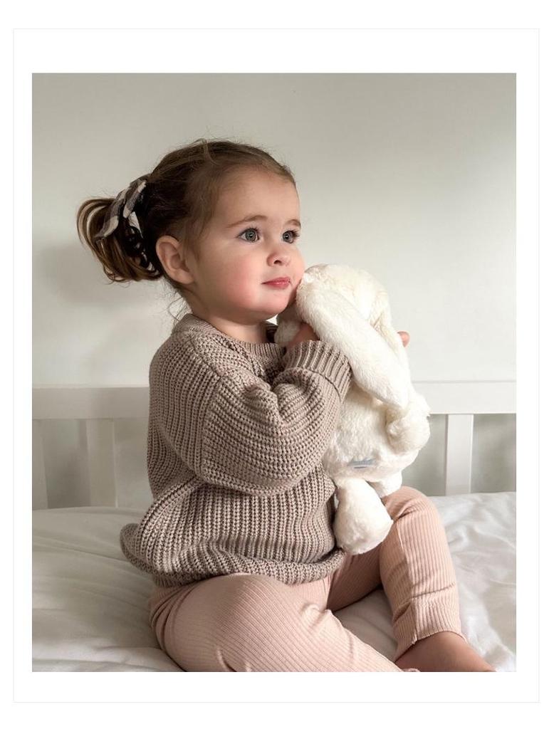 Infant Crew Neck Knit Sweater for Boys & Girls - Toddler Wool Pullover for All Seasons