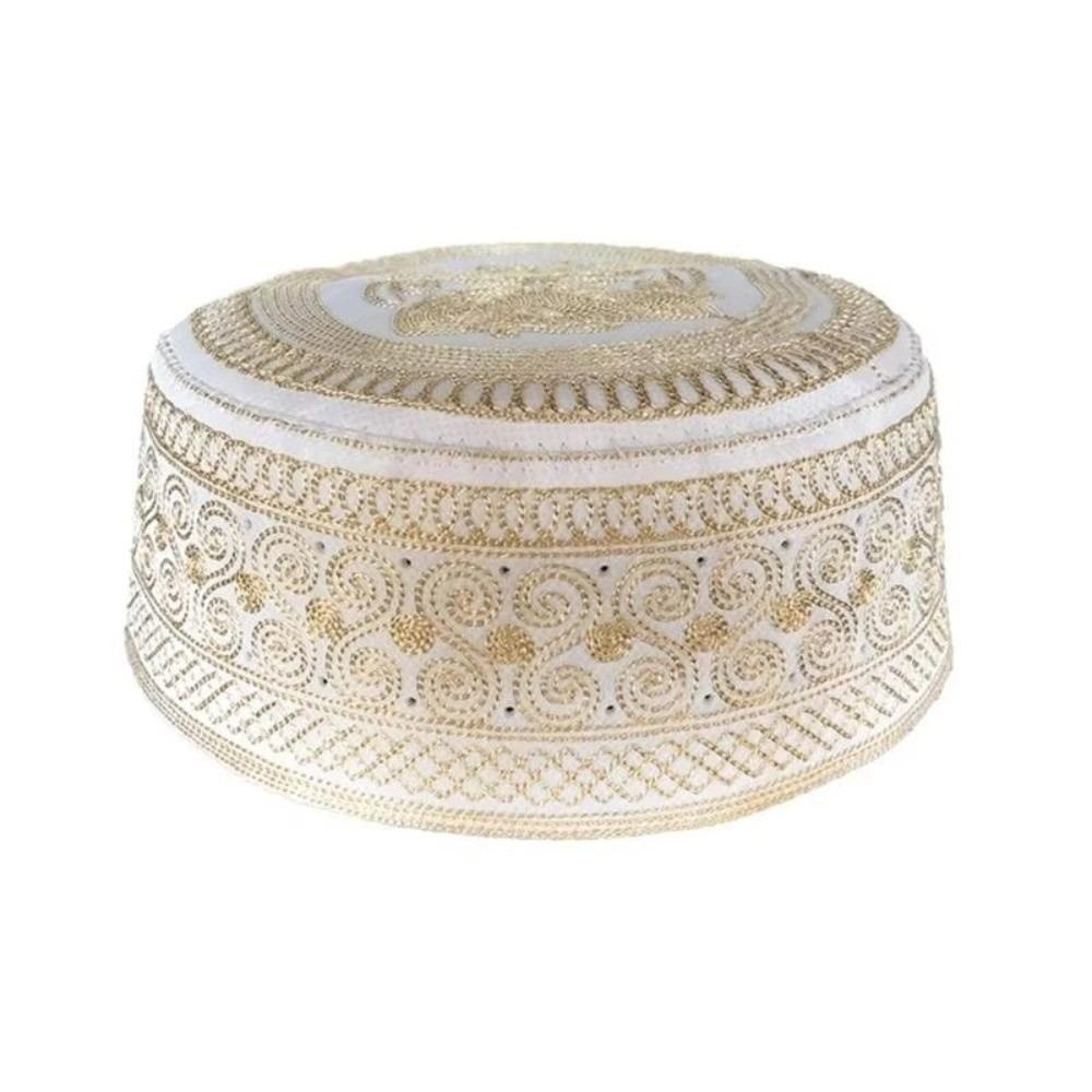Traditional Muslim Hat Round Embroidery Jewish Hat Cultural Accessory Worshipping Hat  Leisure Wear