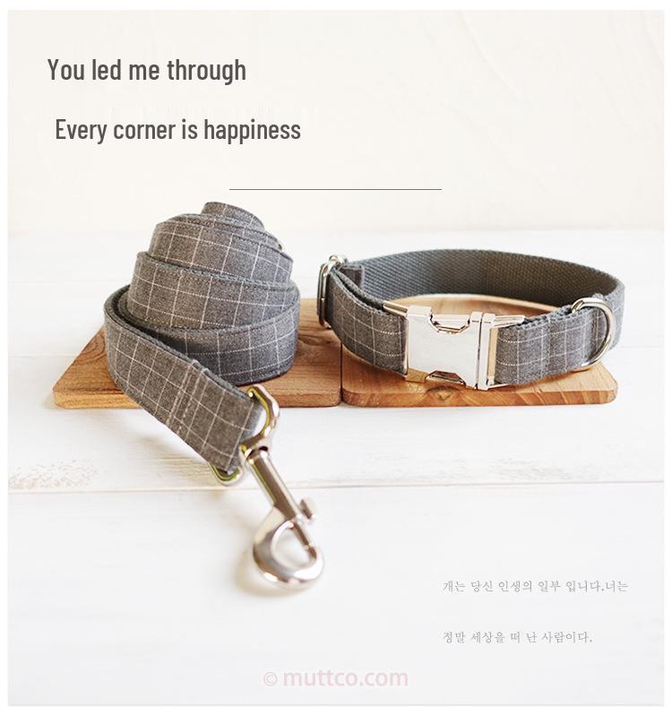MUTTCO Dog Collar & Leash Set with Bowtie - Pet Accessories UDC-001