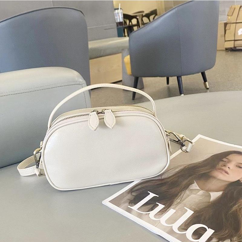Luxury Women's Genuine Leather Crossbody Handbag - Versatile Mini Cowhide Design