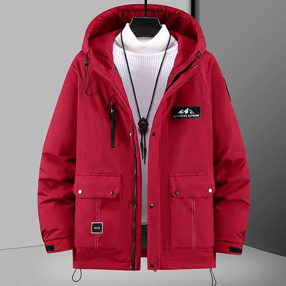 Autumn Winter Thick Jacket Men Plus Size 11XL Cargo Jacket Coat Fashion Casual Solid Color Cargo Coat Male Big Size 10XL 11XL