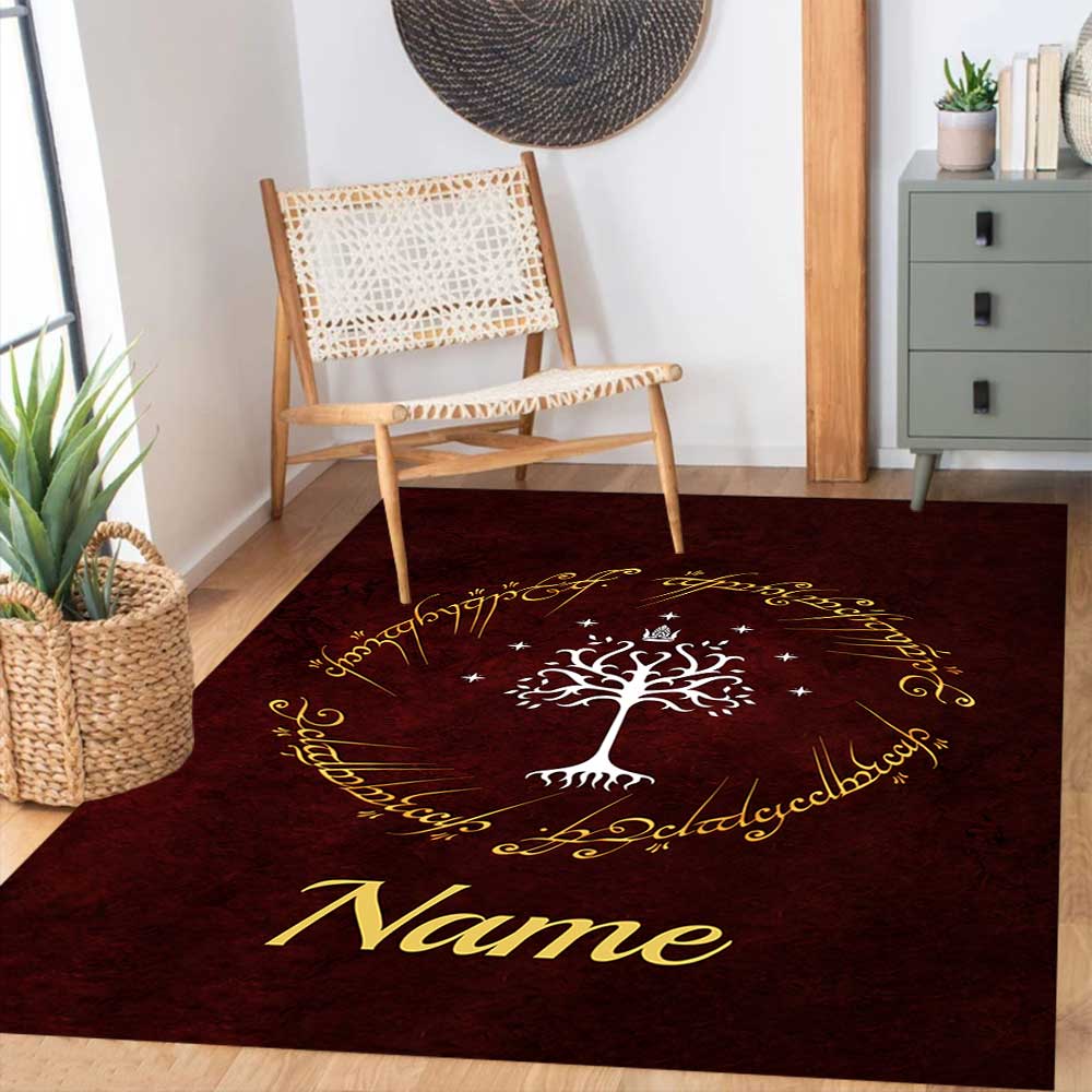 Warnermedia (11) Customize your name rug, office chair cushion, home bedroom living room gift.