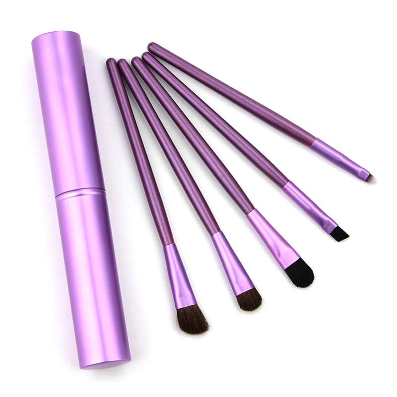

5Pcs Makeup Brushes Tool Set Eyeshadow Concealer Eyebrow Lip Blending Beauty Make Up Skin-friendly Brushes Women Cosmestic Tool фіолетовий