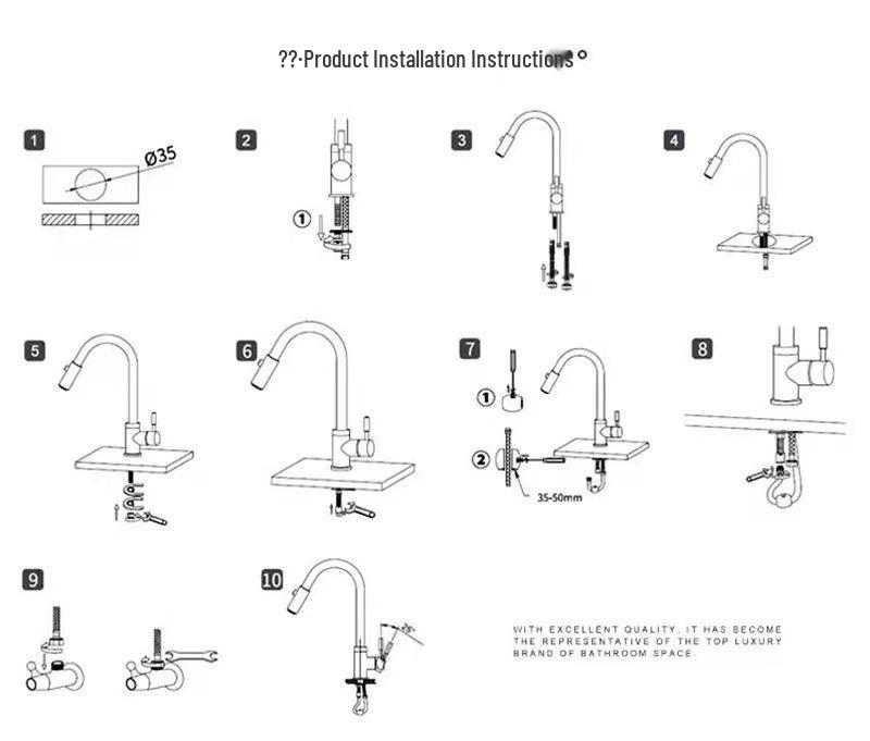 Stainless Steel Pull-out Kitchen Faucet with Dual-Function Telescopic Rotating Spout for Vegetable Sink (Hot & Cold Water)