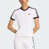 Adidas Originals 3 Stripes Casual Round Neck Slim Fit Short Sleeve T-Shirt Women Tops KD3683