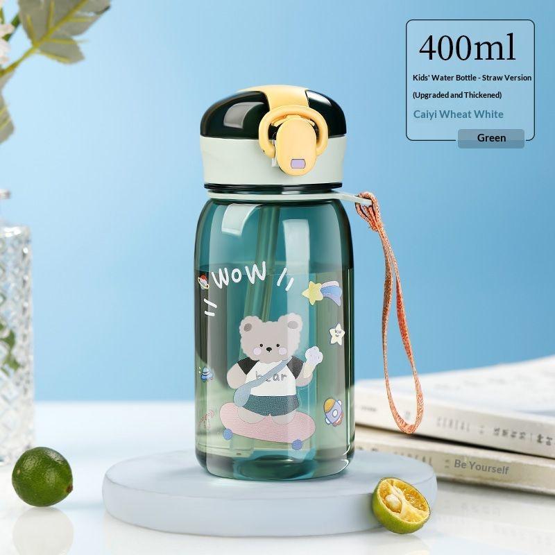 Gianxi Children'S Water Cup  Women'S Summer  Portable Water Kettle  Men'S Cute Straw Cup  School Specific Plastic Cup