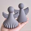 New 3D Simplicity Angel Silicone Candle Mold DIY Wing Stripe Angel Craft Gifts Making Soap Plaster Resin Casting Molds Home Deco