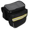 Bike Frame Bag 600D Nylon Fabric Sensitive TPU Film Reflective Tapes Dual Zipper Shock Resistant Bike Phone BagYellow