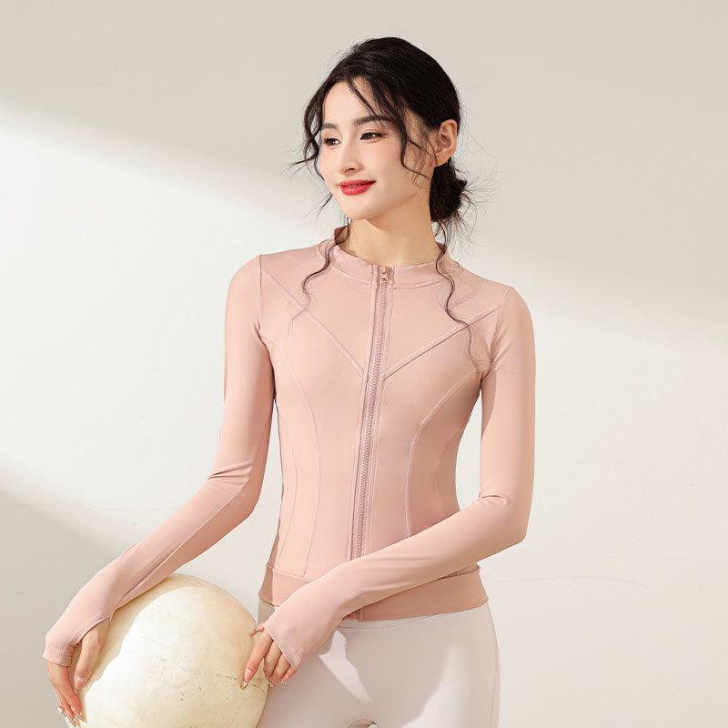 

Женский осенний топ для йоги Lulu2024: Одежда для фитнеса и бега с длинным рукавом, дышащая, быстросохнущая Small