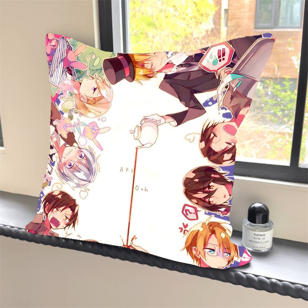 1 st Varm Anime Hetalia Axis Kuddfodral Fyrkantig Sovrum Soffa Fritid Bekväm Kudde Bil Heminredning
