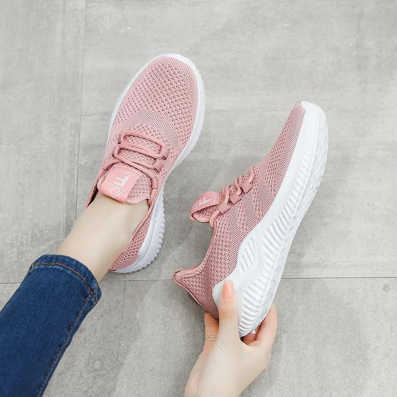 Women's Plus Size Sneakers Versatile Soft Sole Running Sports Shoes Travel Breathable Mesh Casual Shoes