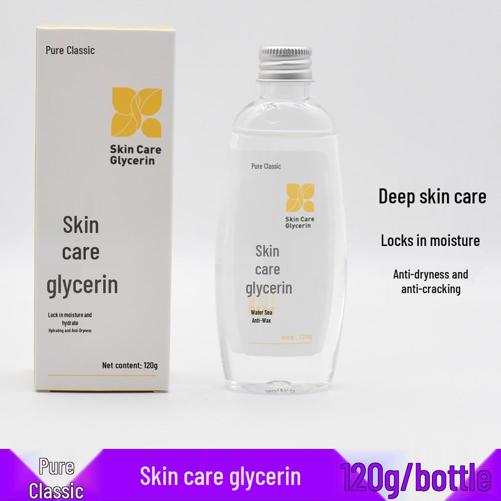 Pure Classic Skincare Glycerin 120g: Genuine Moisturizing & Nourishing Lotion for Face & Body, Suitable for Dry Skin, Unisex. Standard Size