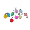 50Pcs Mix Color Frosted Glass Beads Pendant Charm Jewelry Makings Silver Pin