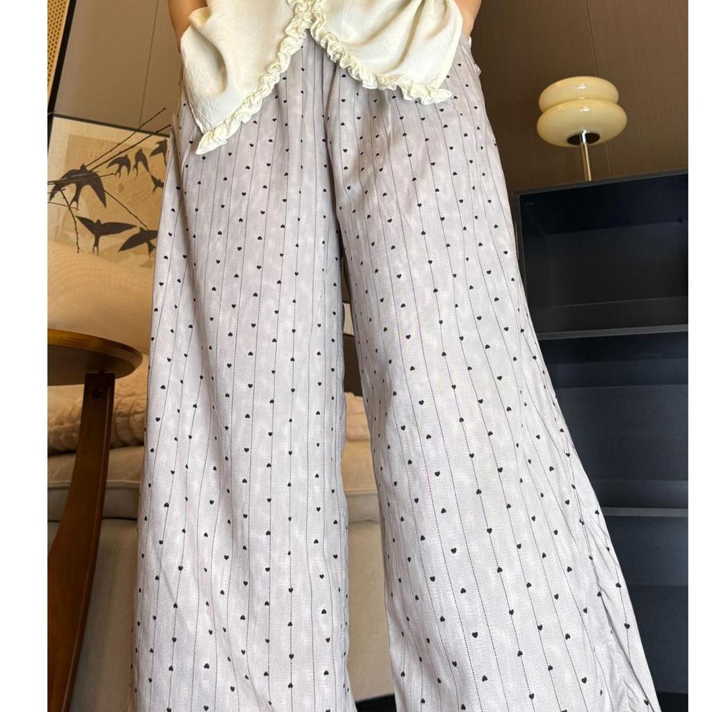 Versatile Summer Wide-Leg Cotton Silk Pants