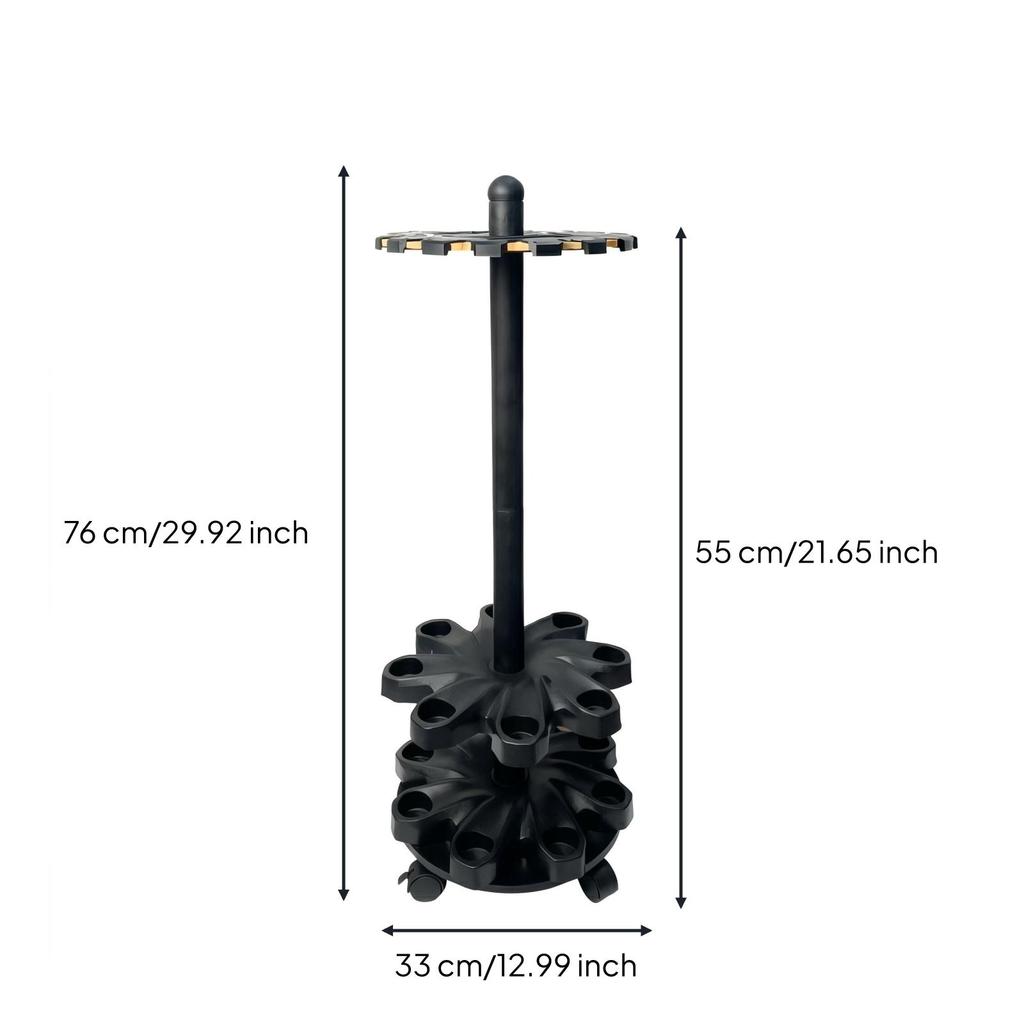 Rotating Rod Stand Large Capacity Pool Cue Rack Sturdy for Retail Outlet