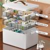 3-Tier Medicine Storage Box - First Aid Kit Storage with Moisture-Proof Shading Design Portable Medicine Storage Box with Handle