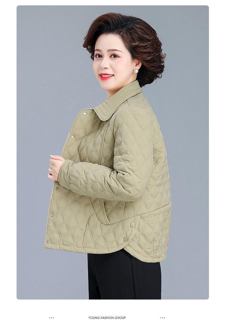 Spring Cotton Jacket for Middle-aged Women: Stylish, Lightweight, Short Padded Outerwear for Autumn/Winter 2026