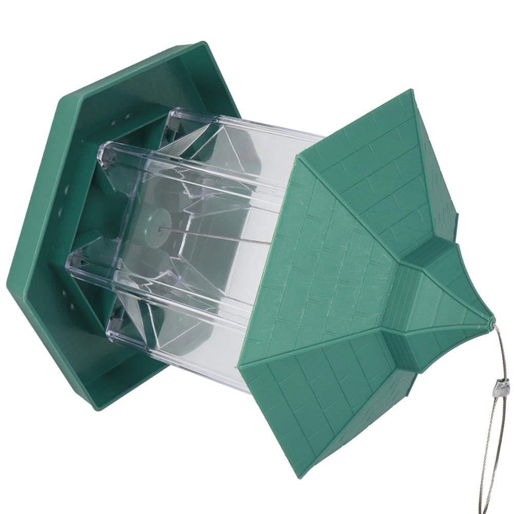Waterproof Hanging Plastic Transparent Bird Feeder Feeding Tools for Outdoor Garden Yard