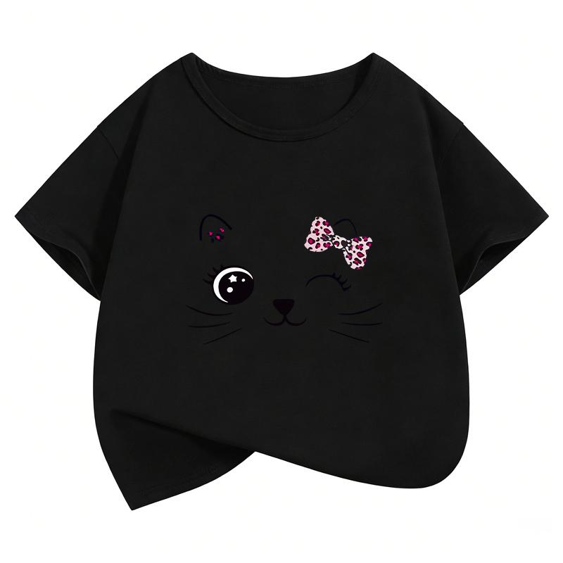 Kawaii Cat Meme T Shirts Cat Funny Short Sleeve Harajuku Kids Childrens Tshirt Boys Girls Casual Top Tee Summer