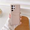 Luxury Solid Color Wallet Card Slot Hard PC Shockproof Phone Case For Samsung S25 Ultra Edge S23 S22 S24 Ultra Plus Bumper Cover