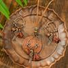 Vintage Bohemian Bird Dreamcatcher Earrings Necklace for Women Ethnic Creative Flower Wood Beads Tassel Brown Boho Jewelry