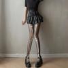1 Piece White Bone Print Sexy Black Pantyhose, Valentine'S Day Exclusive, Gothic Bone Pattern, Anti-Snag & Ultra-Thin