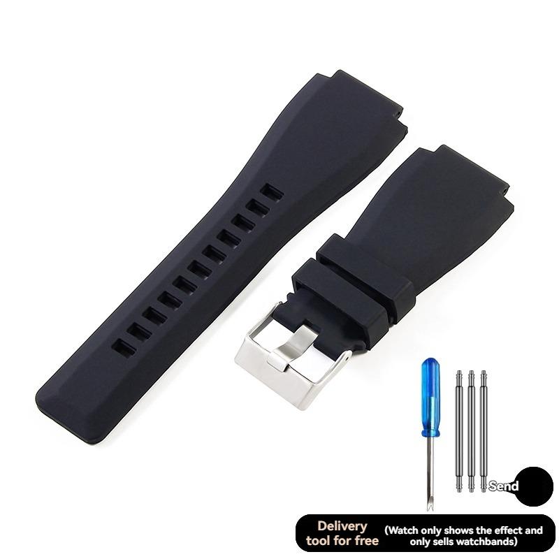 Für Bell Ross Silikon Herren Armband BR01 BR03 Schwarz Blau Orange Modell Sport Wasserdicht Weiches Silikon Herren Armband