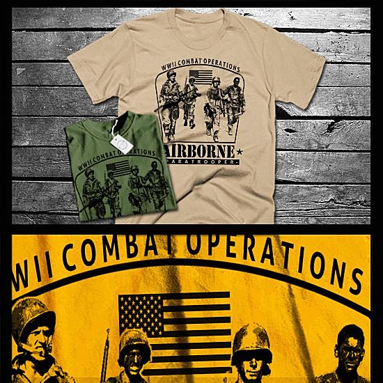 

Airborne Paratrooper t-shirt Military air assault infantryman combat veteran tee M