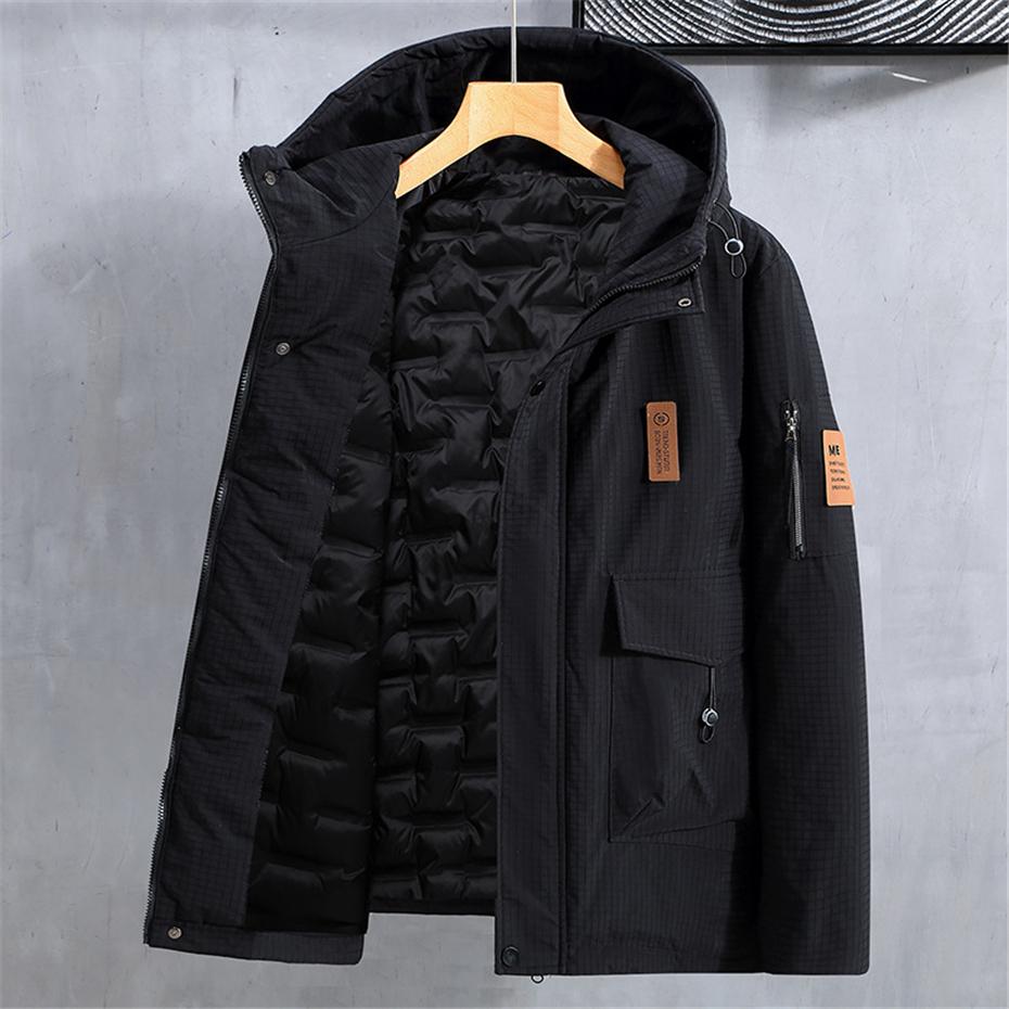 Cargo Down Jacket Men Winter Warm Thick Jackets Plus Size 11XL Men's Puffer Jacket Fashion Casual Winter Coat Male