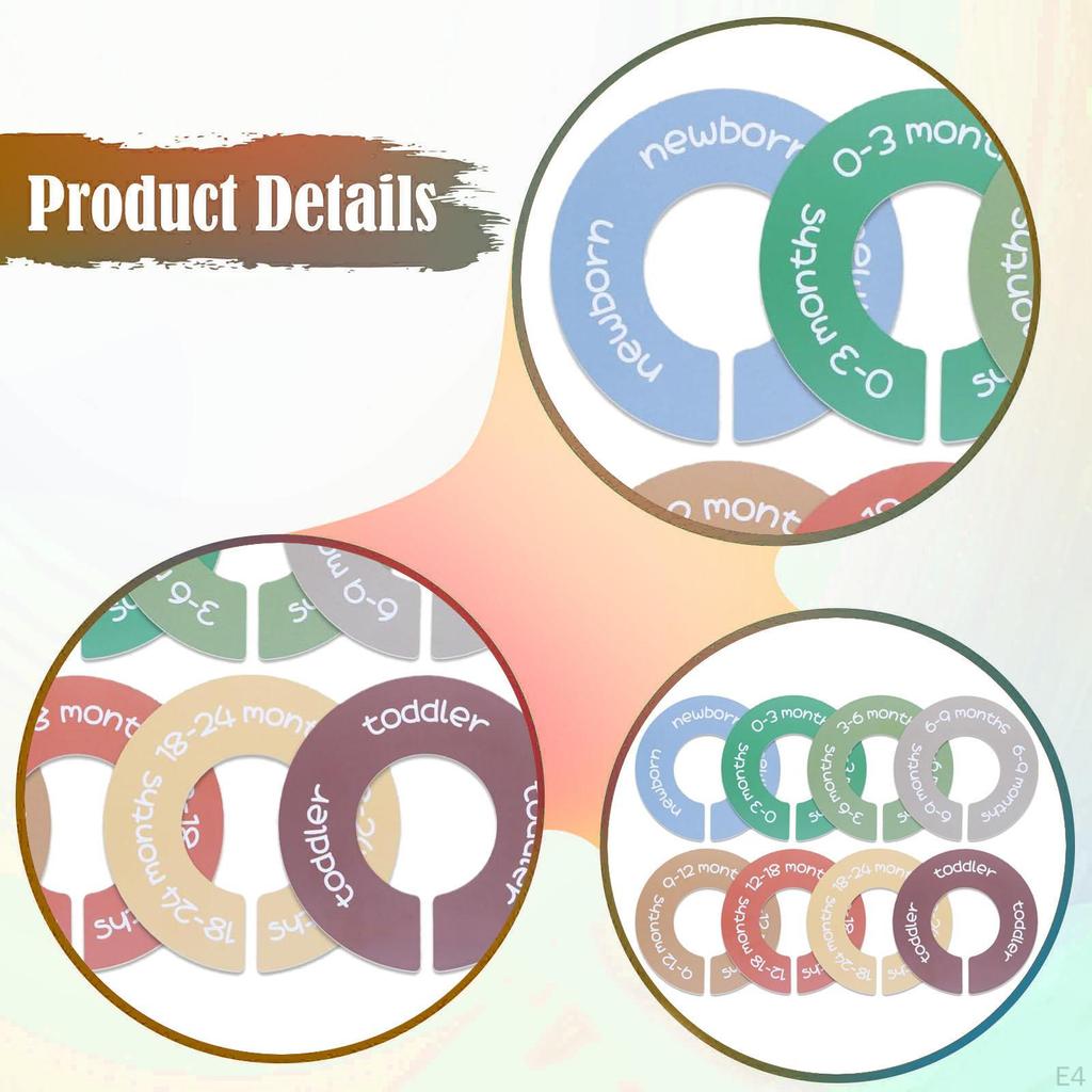 8 Pieces Wardrobe Dividers for Babies Clothes Organizer Nursery Room Decor Hanger Separator Divides