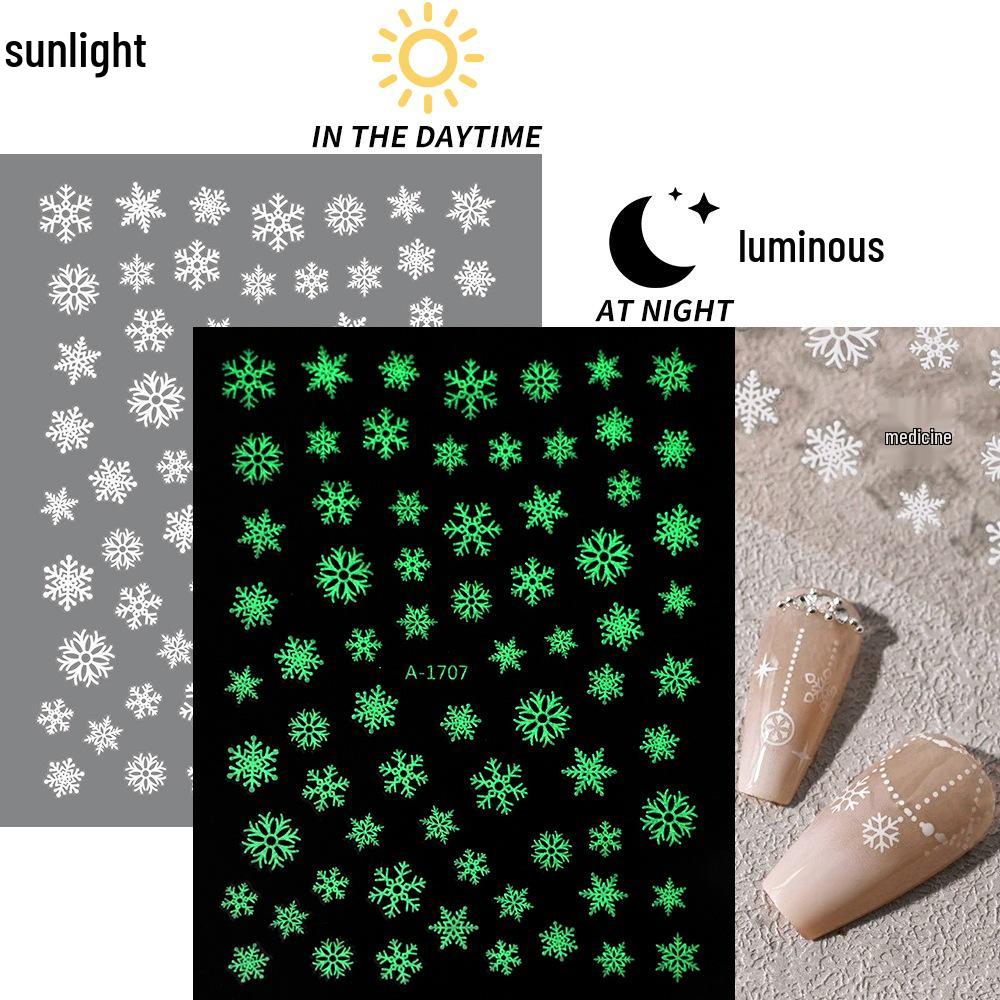 Autocolante de Crăciun 3D Laser Argint Ren & Fulg de Nea