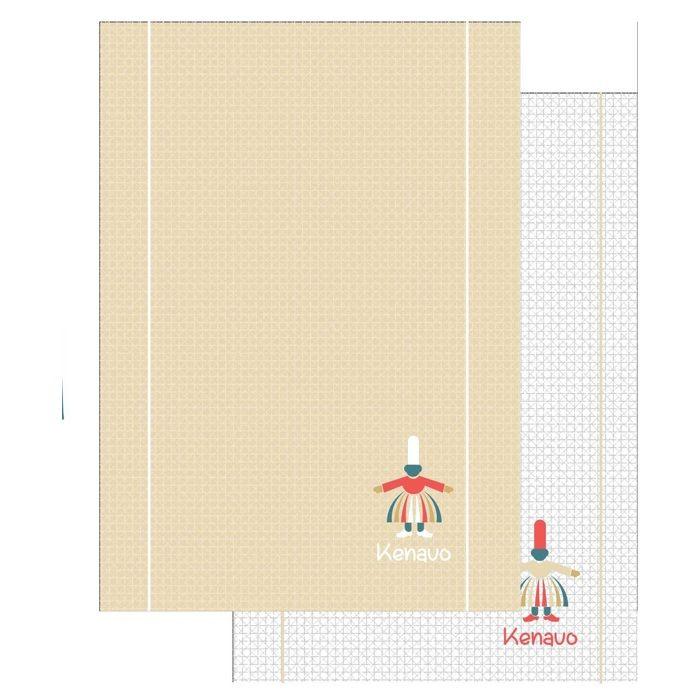 Lot de 2 torchons nid d abeille 50 x 70 cm Kenavo madame bretagne