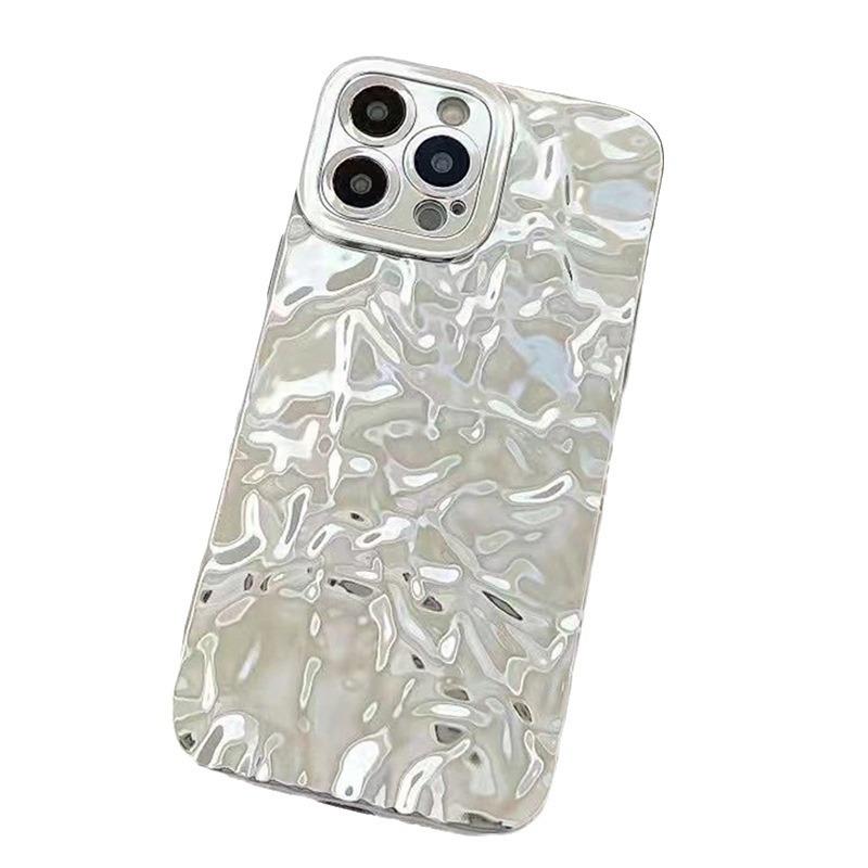 Wrinkled Silver Plating for 15pro Phone Case for IPhone 14promax for Apple Phone Case
