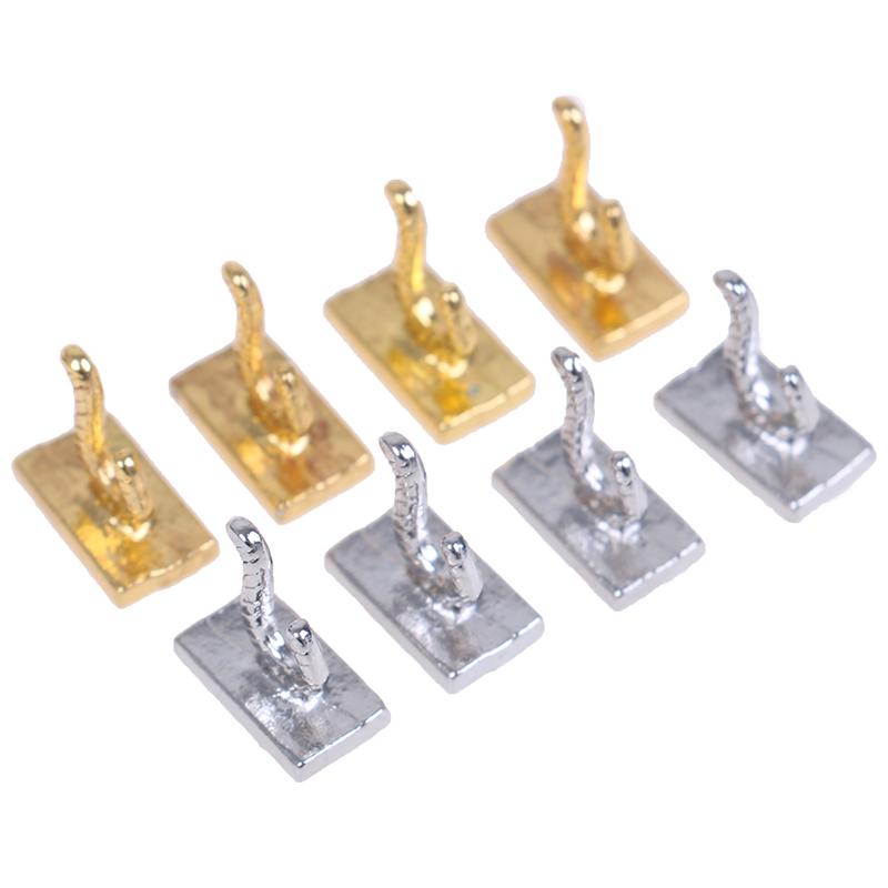 4Pcs 1:12 Dollhouse Miniature Clothes Coat Hook Dollhouse Bathroom Accessories