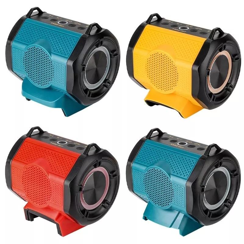 HIFI 3D Bluetooth Speaker for Dewalt/Makita/Milwaukee/Bosch Battery 30W Cordless Small Speaker With USB Type-C Port for Jobsites