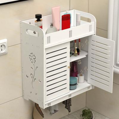 Yousheng Mobiletto da cucina a muro Grande capacità Scomparti multipli Semplice installazione Mobiletto portaoggetti per WC Forniture per il bagno