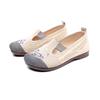 Ladies' Summer 2025 Breathable Soft Sole Anti-slip Mom Shoes Leisure Mesh Flat Embroidered Shoes Embroidery
