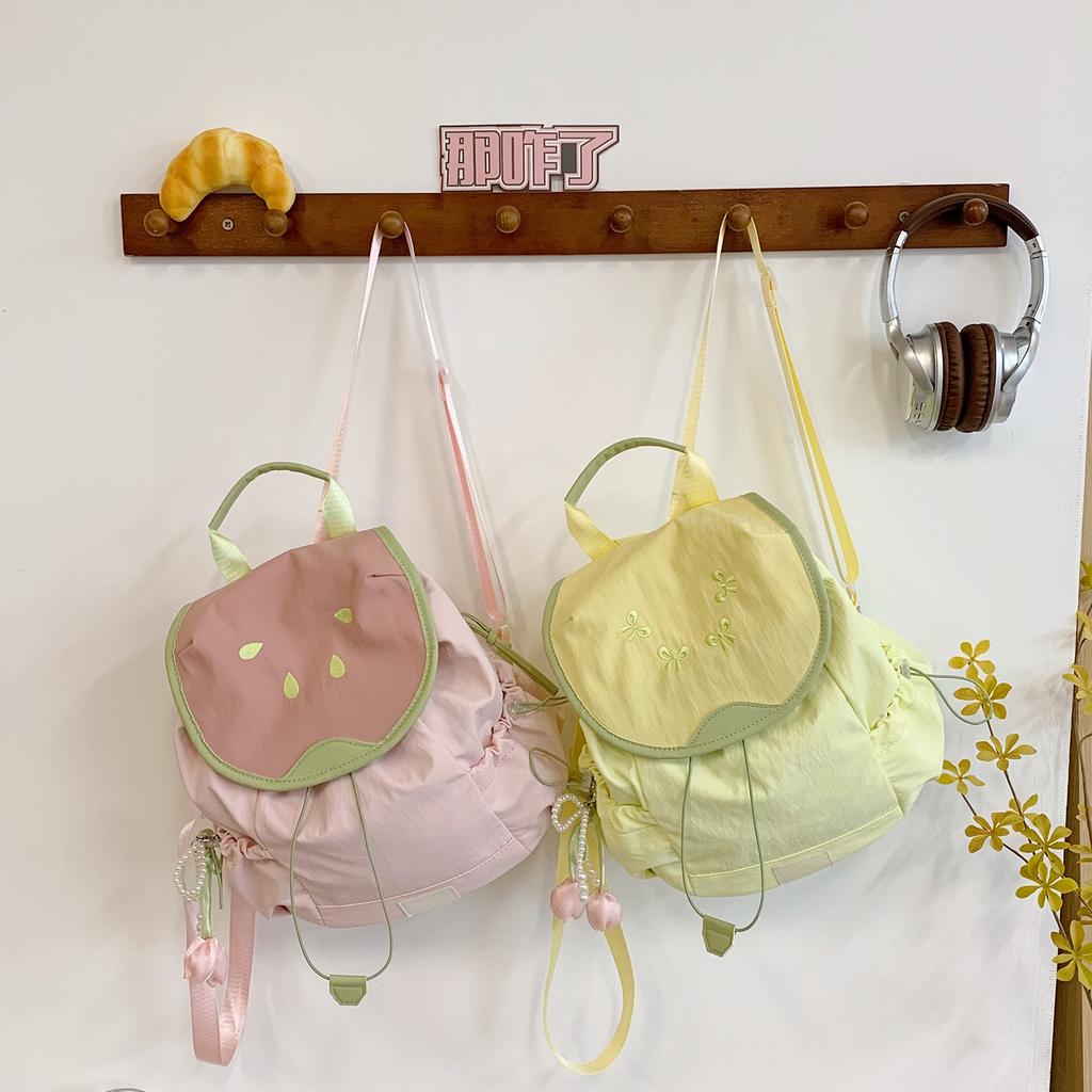 Guava fruit backpack women's new contrasting dopamine cute school bag casual fashion large capacity backpack